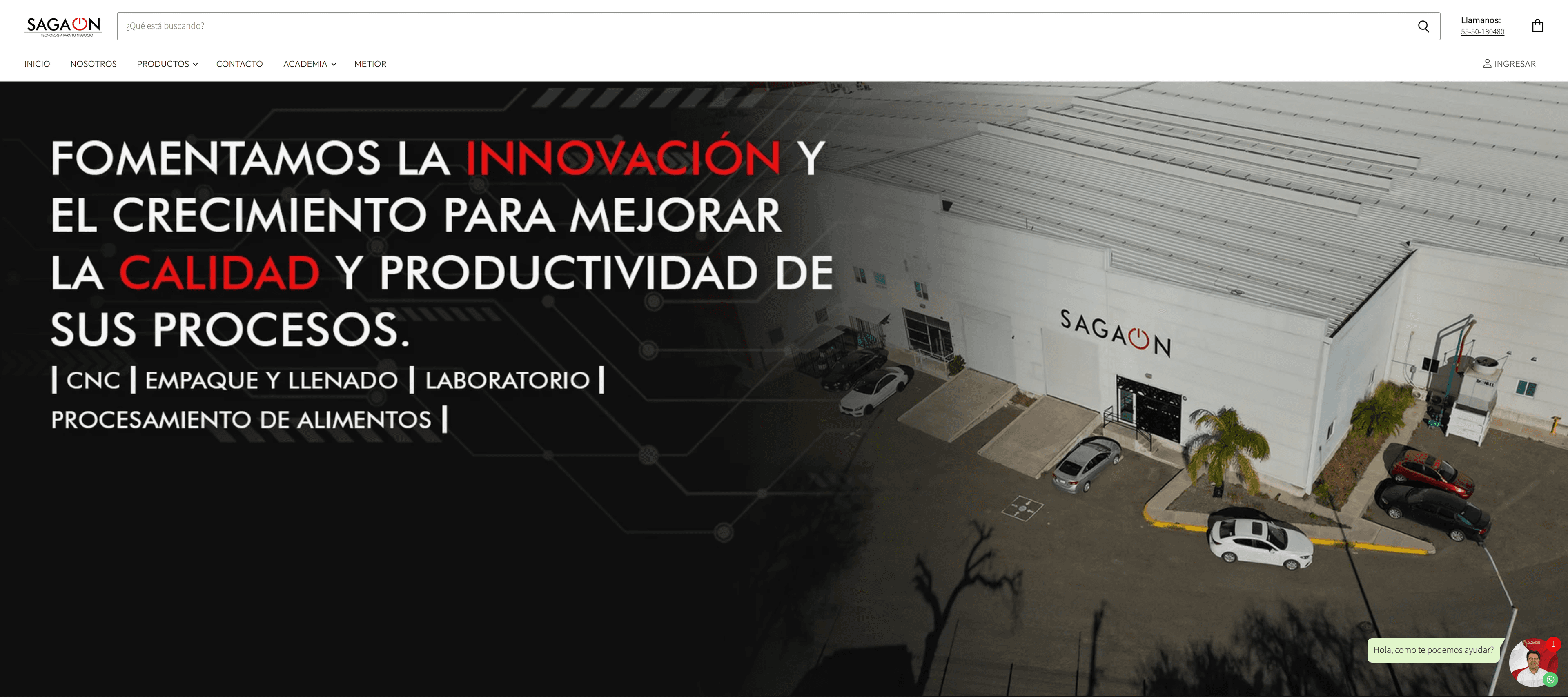 Vista de Sagaon Tech · Ecommerce