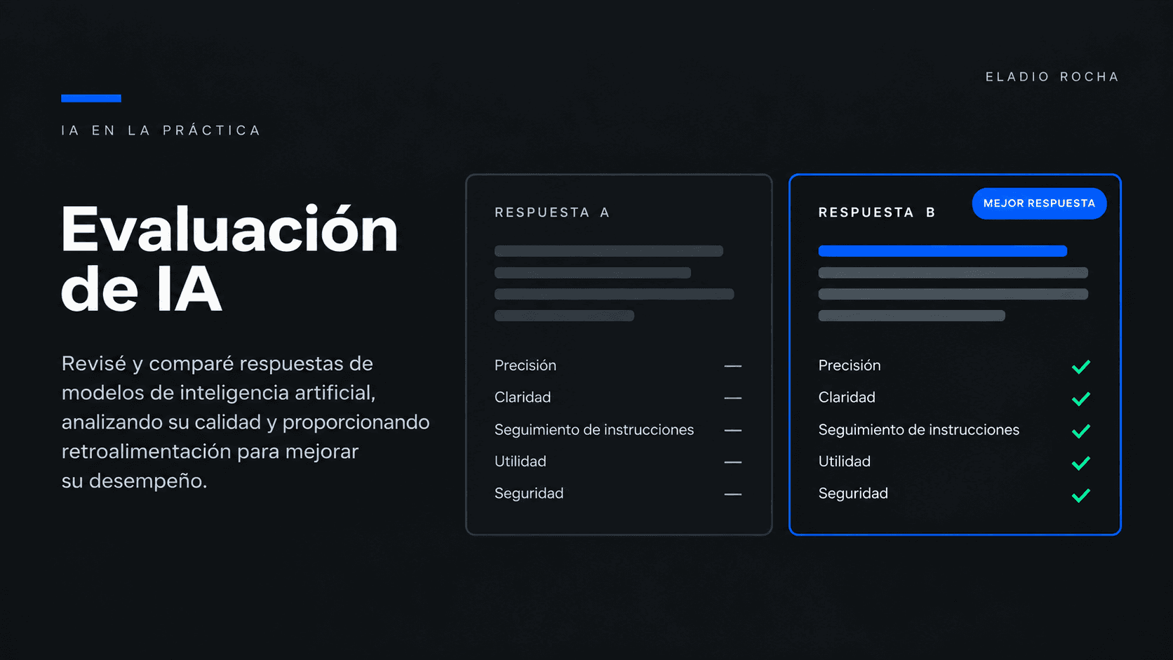 Vista de Scale AI · Evaluación de IA
